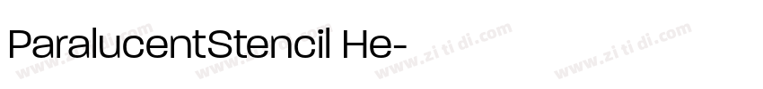 ParalucentStencil He字体转换